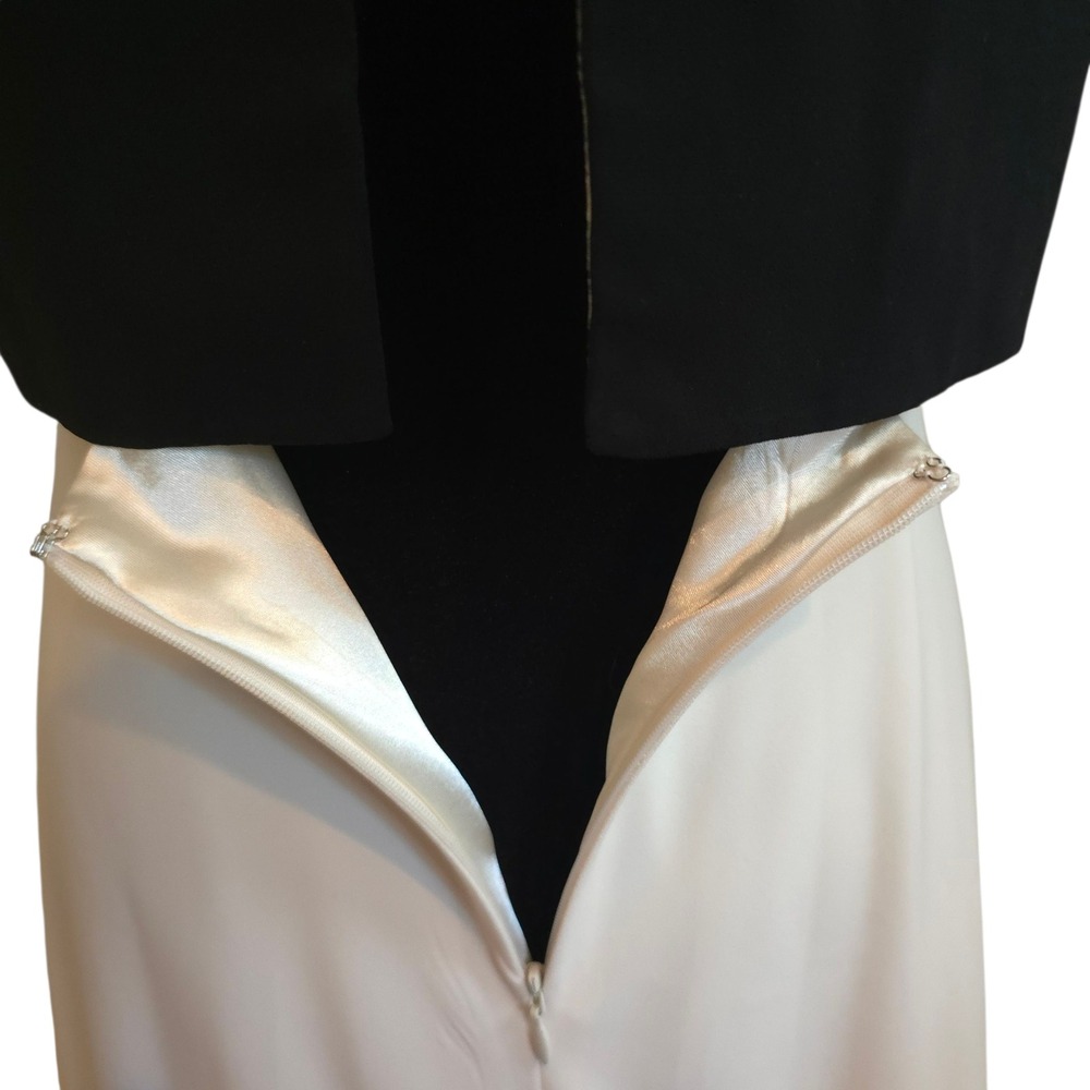 🖤Jill Stuart Black Halter Top Ivory Maxi Dress - Picture 14 of 16